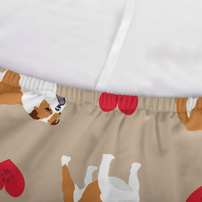 Love English Bulldog Pattern Print Sofa Cover