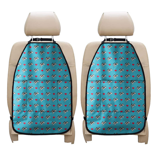 Love French Bulldog Pattern Print Car Seat Organizers