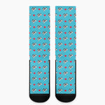 Love French Bulldog Pattern Print Crew Socks