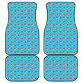 Love French Bulldog Pattern Print Front and Back Car Floor Mats
