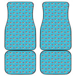 Love French Bulldog Pattern Print Front and Back Car Floor Mats