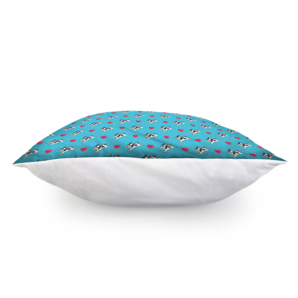 Love French Bulldog Pattern Print Pillow Cover