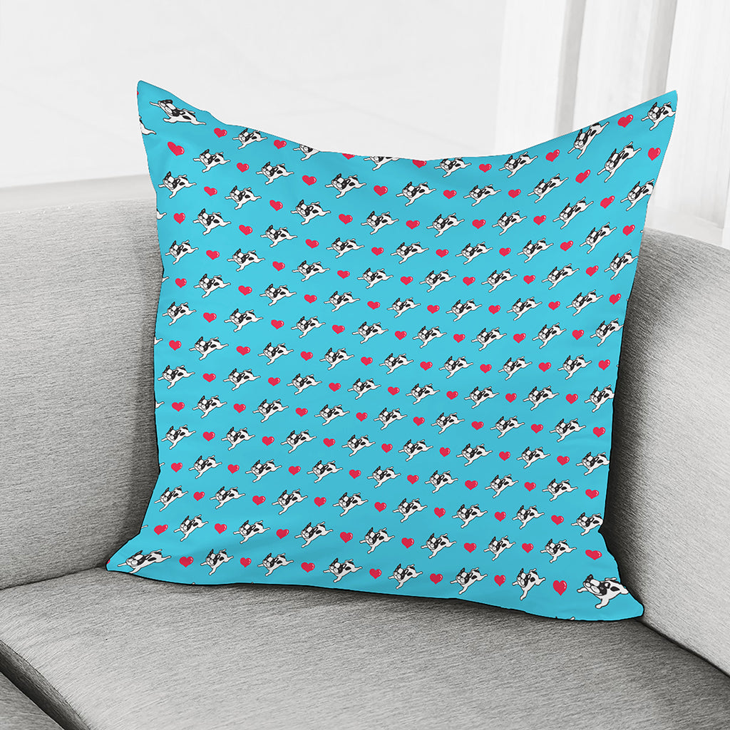 Love French Bulldog Pattern Print Pillow Cover