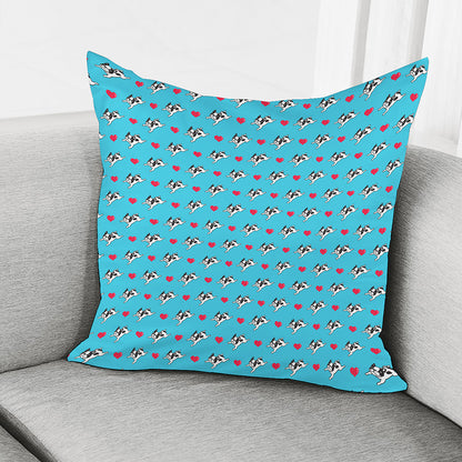 Love French Bulldog Pattern Print Pillow Cover