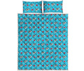 Love French Bulldog Pattern Print Quilt Bed Set