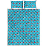 Love French Bulldog Pattern Print Quilt Bed Set