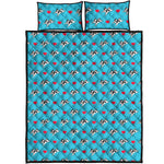 Love French Bulldog Pattern Print Quilt Bed Set