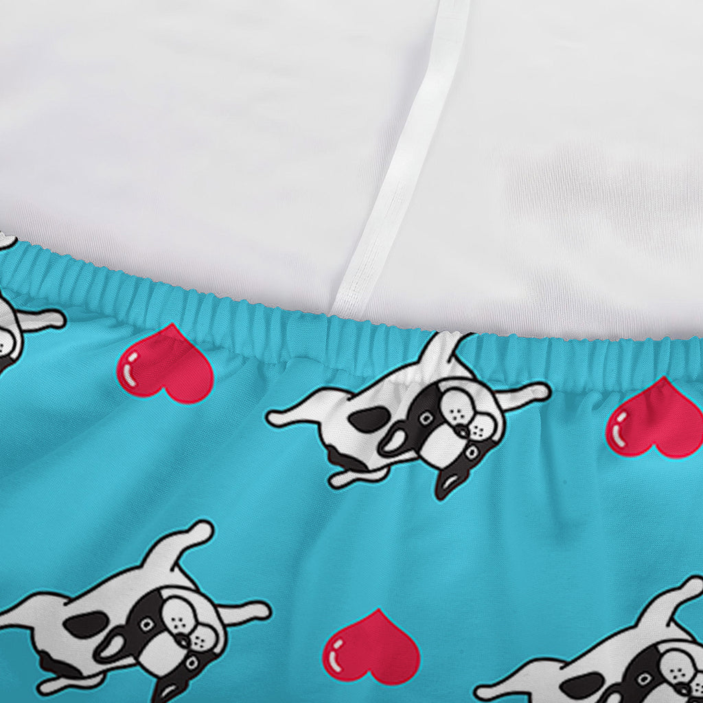 Love French Bulldog Pattern Print Sofa Cover