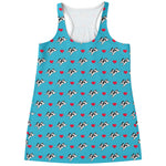 Love French Bulldog Pattern Print Women's Racerback Tank Top