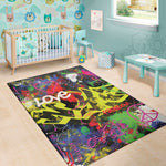 Love NYC Graffiti Print Area Rug