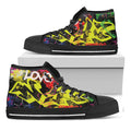 Love NYC Graffiti Print Black High Top Sneakers