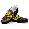 Love NYC Graffiti Print Black Slip On Sneakers