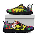 Love NYC Graffiti Print Black Running Shoes
