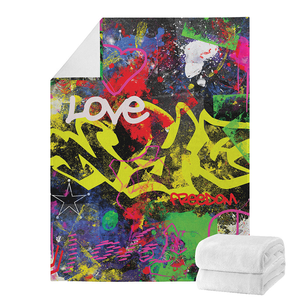 Love NYC Graffiti Print Blanket