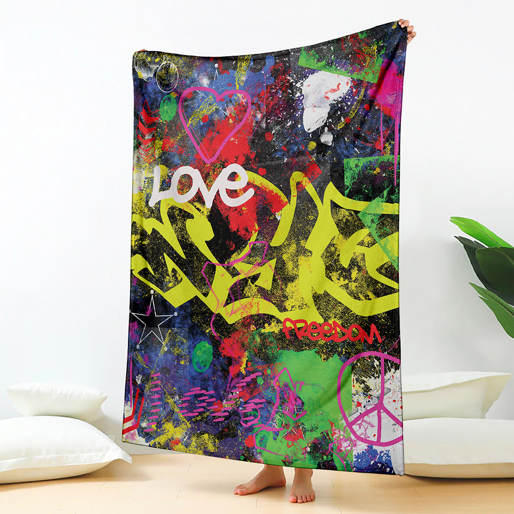 Love NYC Graffiti Print Blanket