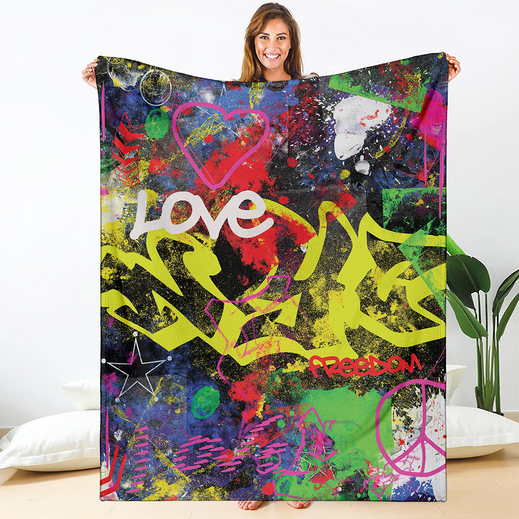 Love NYC Graffiti Print Blanket