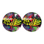 Love NYC Graffiti Print Car Coasters