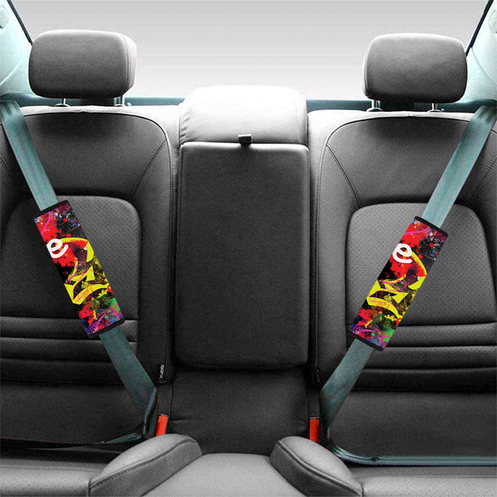 Love NYC Graffiti Print Car Seat Belt Covers