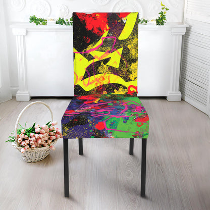 Love NYC Graffiti Print Dining Chair Slipcover