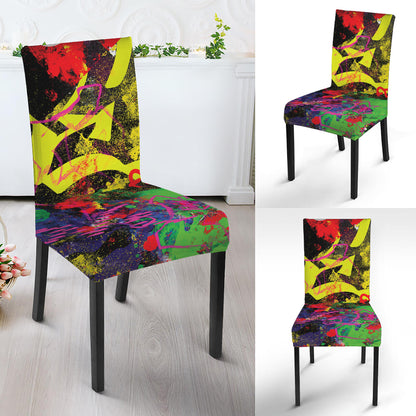 Love NYC Graffiti Print Dining Chair Slipcover
