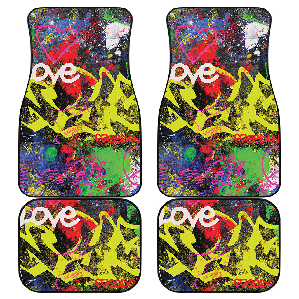 Love NYC Graffiti Print Front and Back Car Floor Mats