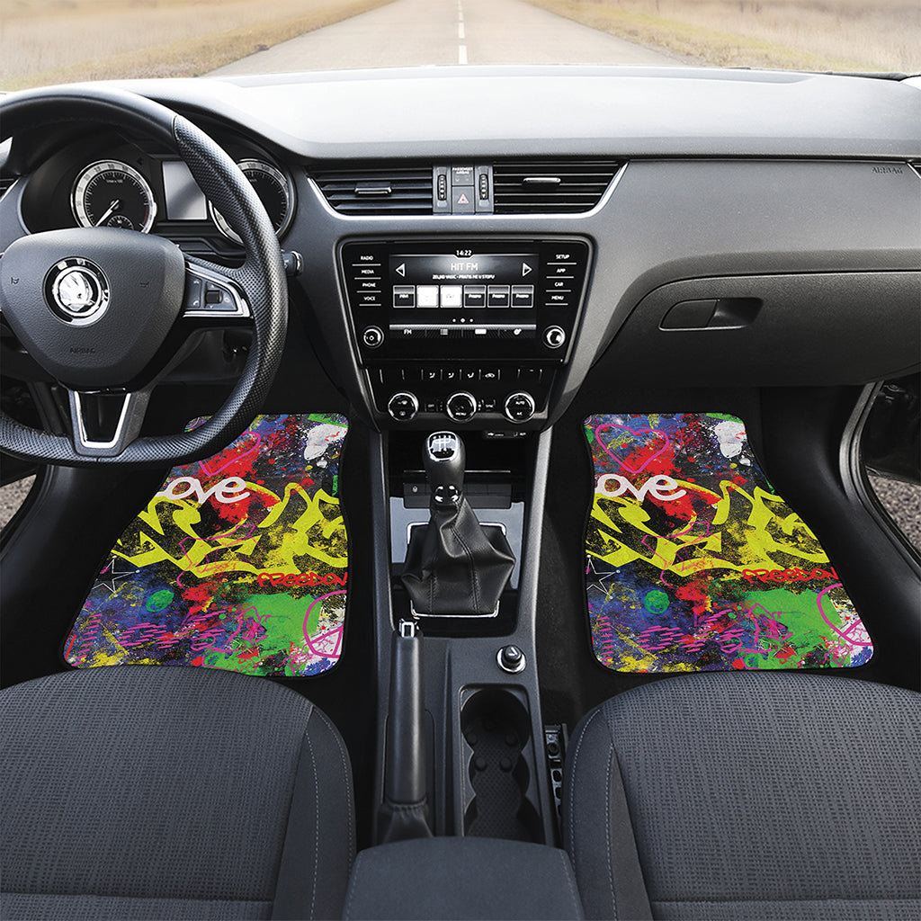 Love NYC Graffiti Print Front and Back Car Floor Mats