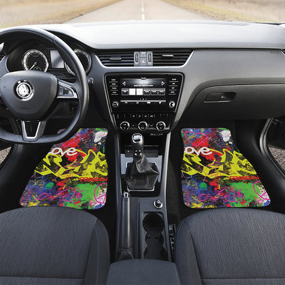 Love NYC Graffiti Print Front and Back Car Floor Mats