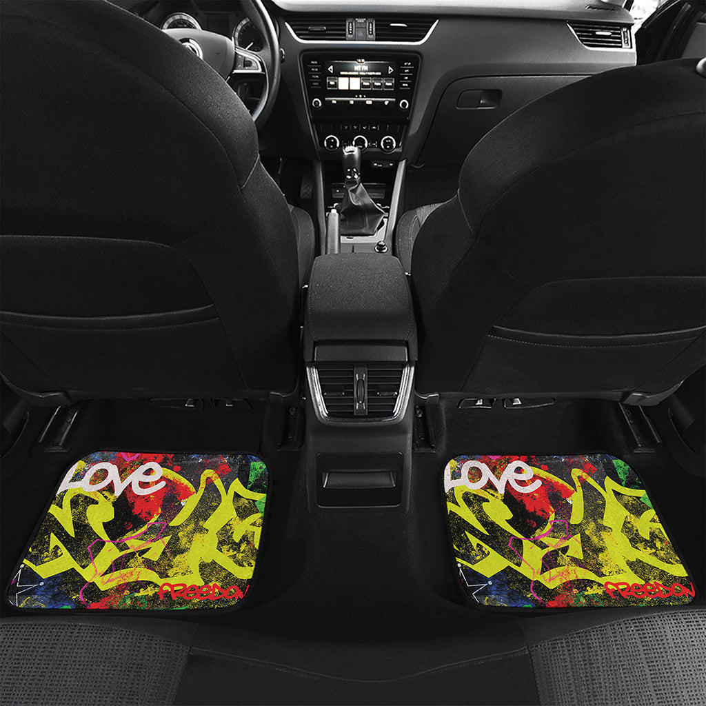 Love NYC Graffiti Print Front and Back Car Floor Mats