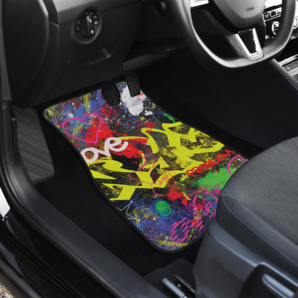 Love NYC Graffiti Print Front and Back Car Floor Mats