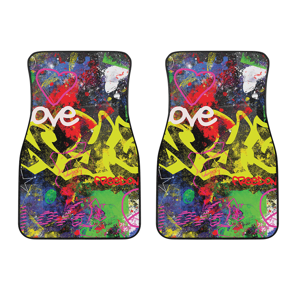 Love NYC Graffiti Print Front Car Floor Mats