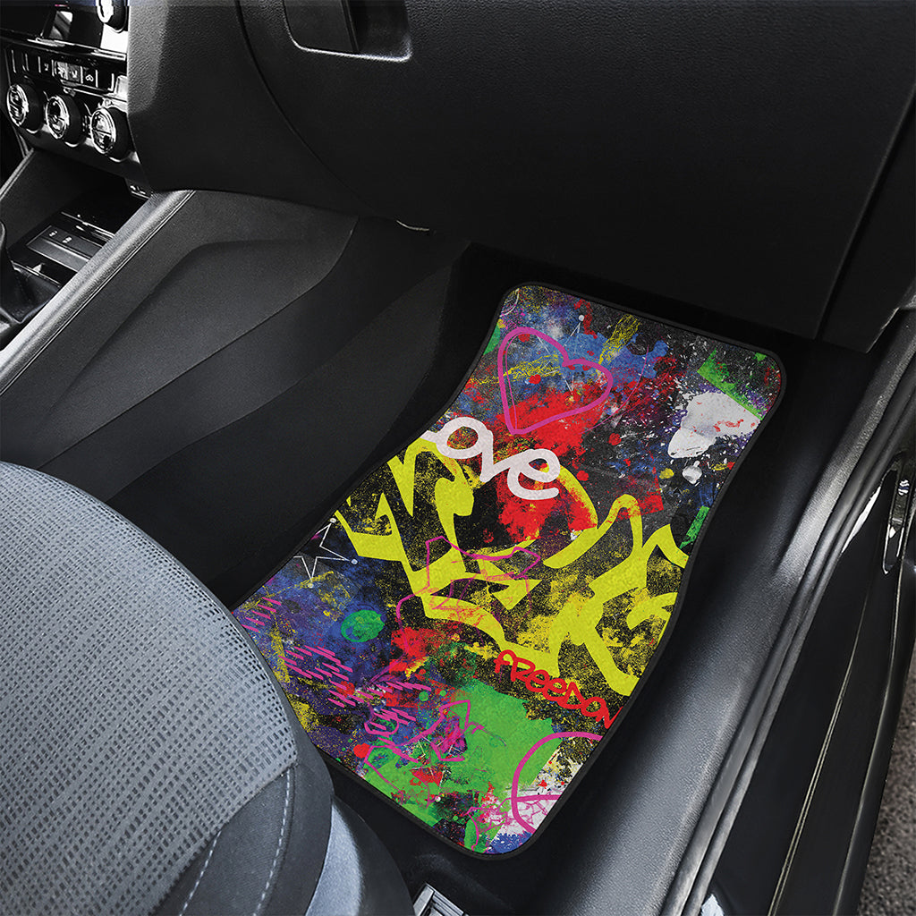 Love NYC Graffiti Print Front Car Floor Mats