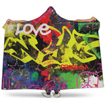 Love NYC Graffiti Print Hooded Blanket