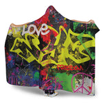 Love NYC Graffiti Print Hooded Blanket
