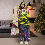 Love NYC Graffiti Print Hooded Blanket