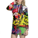 Love NYC Graffiti Print Hoodie Dress