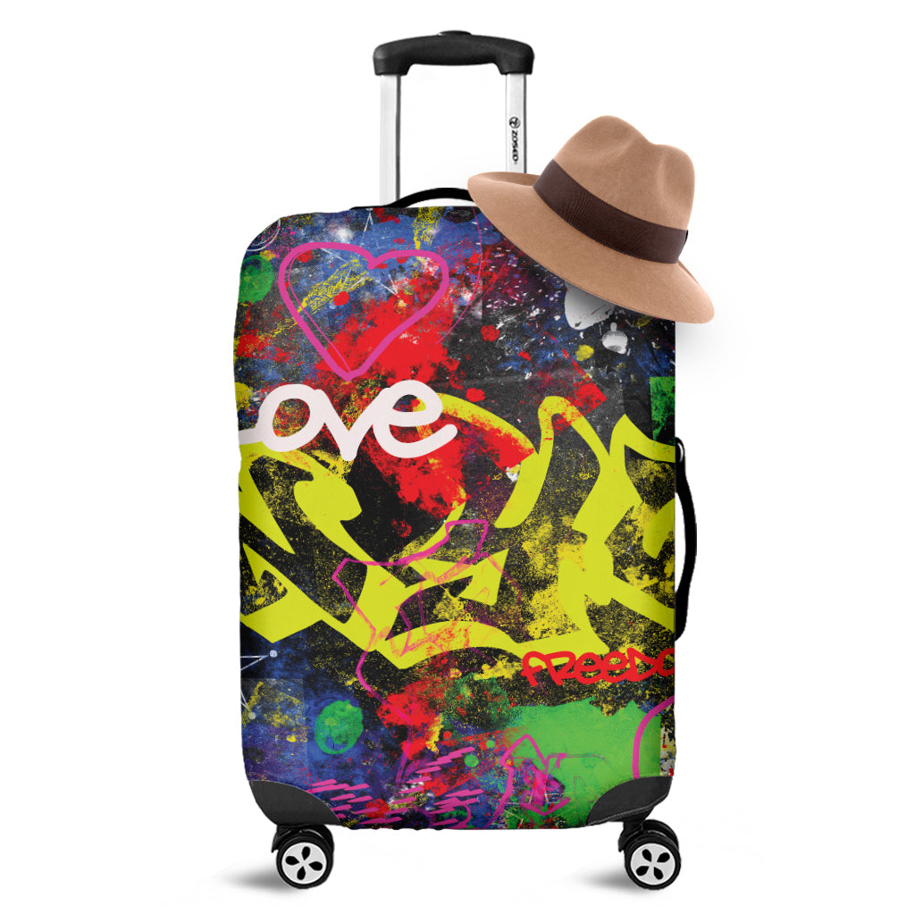Love NYC Graffiti Print Luggage Cover