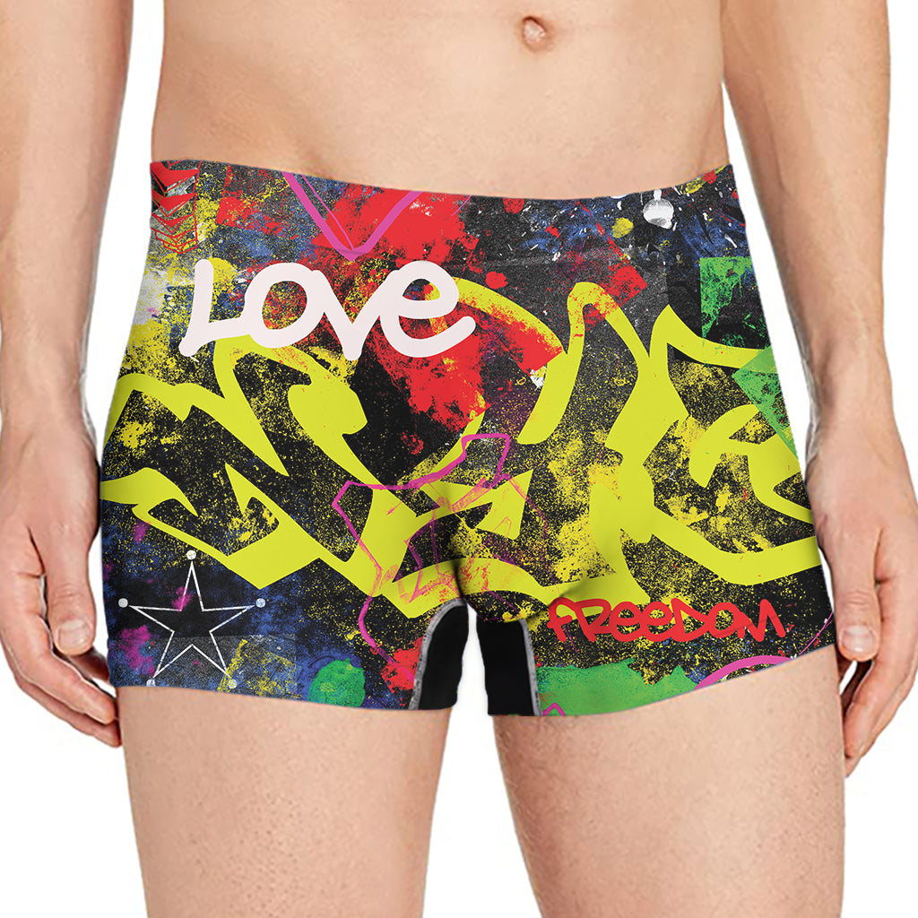Love NYC Graffiti Print Men's Boxer Briefs