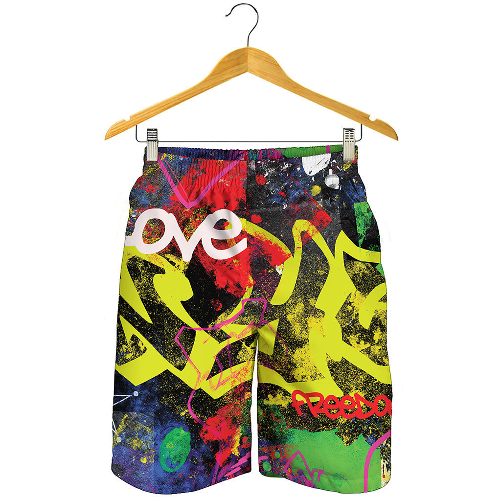 Love NYC Graffiti Print Men's Shorts
