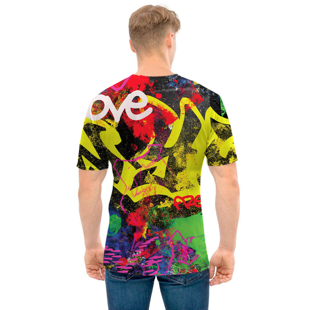 Love NYC Graffiti Print Men's T-Shirt