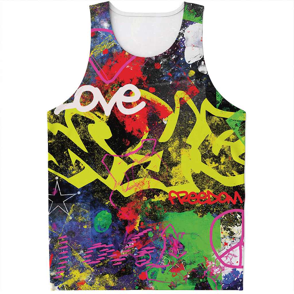 Love NYC Graffiti Print Men's Tank Top
