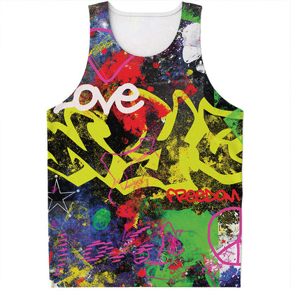 Love NYC Graffiti Print Men's Tank Top