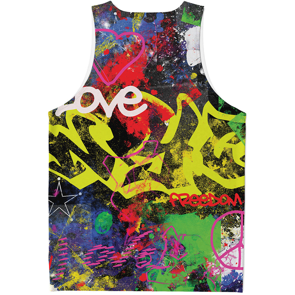 Love NYC Graffiti Print Men's Tank Top