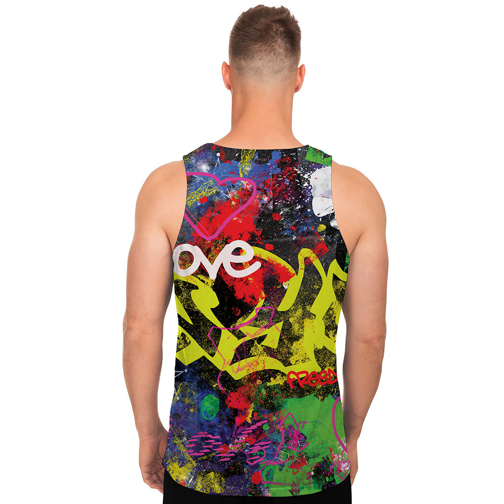 Love NYC Graffiti Print Men's Tank Top
