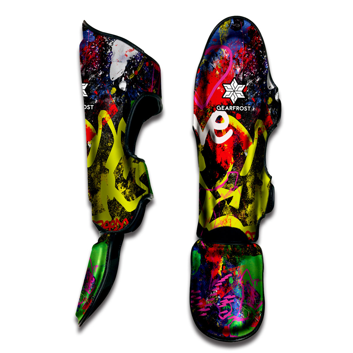 Love NYC Graffiti Print Muay Thai Shin Guard