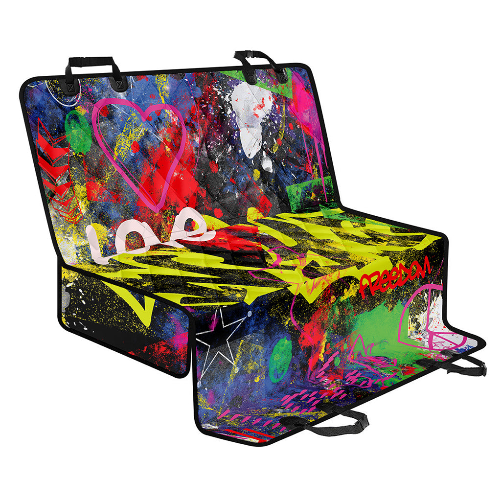 Love NYC Graffiti Print Pet Car Back Seat Cover