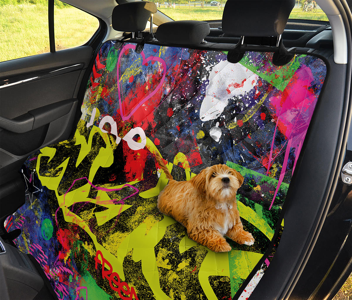 Love NYC Graffiti Print Pet Car Back Seat Cover