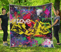 Love NYC Graffiti Print Quilt