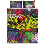 Love NYC Graffiti Print Quilt Bed Set