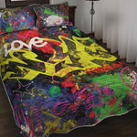 Love NYC Graffiti Print Quilt Bed Set