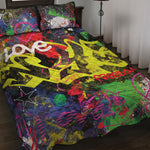 Love NYC Graffiti Print Quilt Bed Set